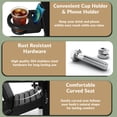 thumbnail image 6 of WestinTrends St. Augustine Outdoor Patio 49" HDPE Folding Adirondack Garden Bench, Black, 6 of 16