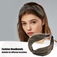 thumbnail image 3 of Unique Bargains Satin Twist Headband Hairband for Women 1.2 Inch Wide 1 Pcs Light Brown, 3 of 7