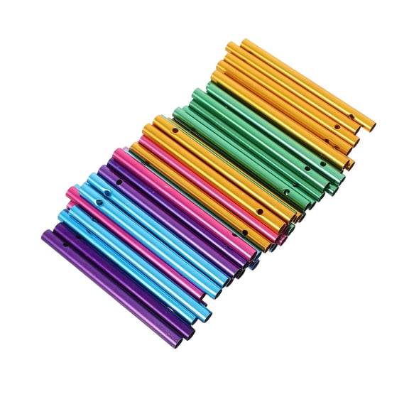 LITINKIMI Vibrant Wind Chime Tubes, Lightweight Metal for Patio, 50Pcs