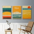 thumbnail image 5 of Summer Abroad I - Framed Premium Gallery Wrapped Canvas L Frame 3 Piece Set - Ready to Hang, 5 of 9