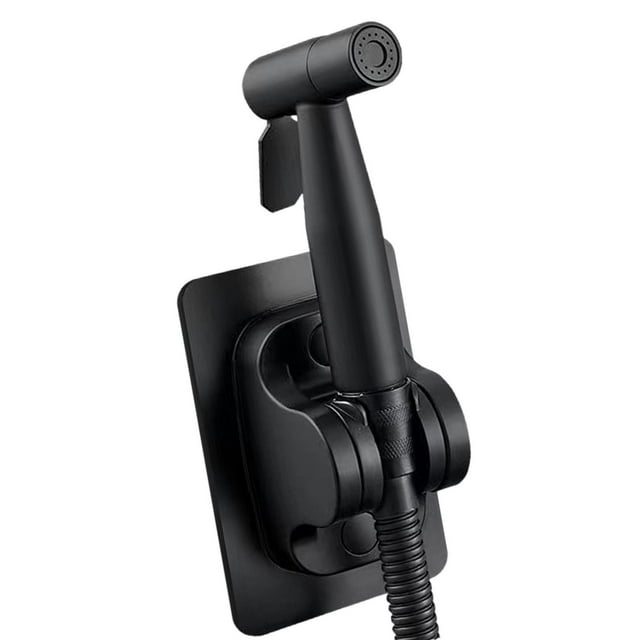 Cabezal rociador de bidé para inodoro, cabezal rociador para limpieza de inodoro, grifo de bidé portátil de mano para inodoro de apartamento, baño, Negro