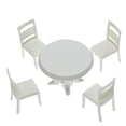 thumbnail image 4 of de cocina blanca 1/20, juego de sillas modelo comedor diseños de exhibición Zulema  Mesas y sillas en miniatura, 4 of 8