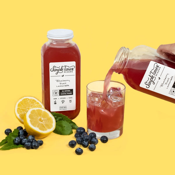 (Pack of 6), Simple Times Mixers Blueberry Basil Lemonade, 32 fl oz
