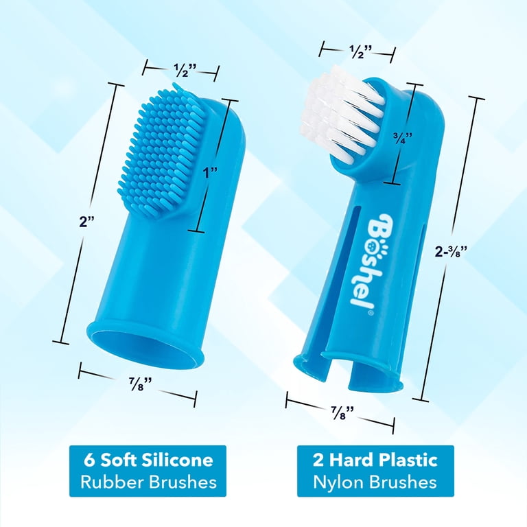 Dog Finger Toothbrush Kit, 8-Piece Set with Silicone and Nylon photo 7