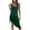 Green, variant on IROINNID Sundress For Women Drawstring Irregular Suspender Dress Suspender V-neck Dress Short Solid Color Dress