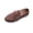 Brown, variant on Blue Womens Casual Footwear, Solid Color Round Toe One-Foot Moccasins