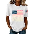 thumbnail image 2 of Only Moment American Pride Graphic Tee Crew Neck Short Sleeve Patriotic Graphic Tee 4th of July Independence Day Shirt Casual Short Sleeve Tops White,3XL, 2 of 5
