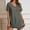 #536-Gray, variant on TaTaai Women's V-Neck Short Sleeve Beach Cover Up Dress with Relaxed Fit, Solid Color, and Versatile Swimsuit Cover Up Style Gift