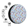 thumbnail image 4 of Sikiie Sailboats And Seagulls PVC Leather Spare Tire Wheel Cover Spare Tire Cover, for Car Truck SUV Camper Trailer Universal Fit(14-17in)-15 inch, 4 of 6