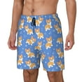 thumbnail image 1 of Balery Kawaii Corgi Bañador para hombre, shorts de playa de secado rápido con entrepierna y forro de compresión-X-Large, 1 of 6