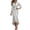 White, variant on Elegant Casual Satin Dress With Long Sleeves And Notch Collar For Daily Wear And Outfits