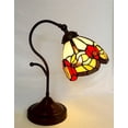 thumbnail image 1 of Lampe de Table en Verre de Style Tiffany à Fleurs Multicolore, 1 of 1