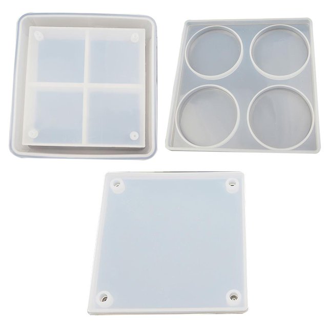 Durable Impermeable Y A Prueba De Humedad Diy Hecho A Mano Dominó Cristal Epoxi Molde Multicapa Caja De Almacenamiento Joyero Conjunto De Moldes De Silicona Minnieouse HA019316-00