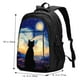 thumbnail image 5 of Balery Cat Under Starry Skies Mochila con carga USB para hombre y mujer - Mochila impermeable y antirrobo para laptop con puerto USB para viajes, trabajo, 5 of 7