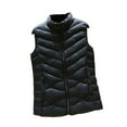 thumbnail image 2 of Women's Fall Quilted Puffer Vests Sleeveless Winter Zip up Lightweight Jacket Plus Size Outwear with Pockets New Womens Jackets Casual Lightweight Black 3XL, 2 of 5
