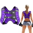 thumbnail image 1 of Chaleco pesado Prodigen de 5,4 kg para mujeres y hombres, 12 libras, color morado, 1 of 7