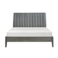 thumbnail image 2 of Ryla King Size Platform Bed- Gray Tufted Velvet Upholstered Panel Headboard, 2 of 6