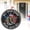 J, variant on Veterans Day Patriotic Round Wooden Sign, "All Gave Some Some Gave All" American Flag Style Hanging Decor, Independence Day Memorial Wall Plaque for Front Door and Patriotic Home Use