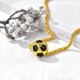 thumbnail image 6 of PROSTEEL Soccer Ball Necklace for Son Father 14K Gold Plated 3D Pendant Necklace Sport Fan Player Men Jewelry Stainless Steel Collection Gift, 6 of 8