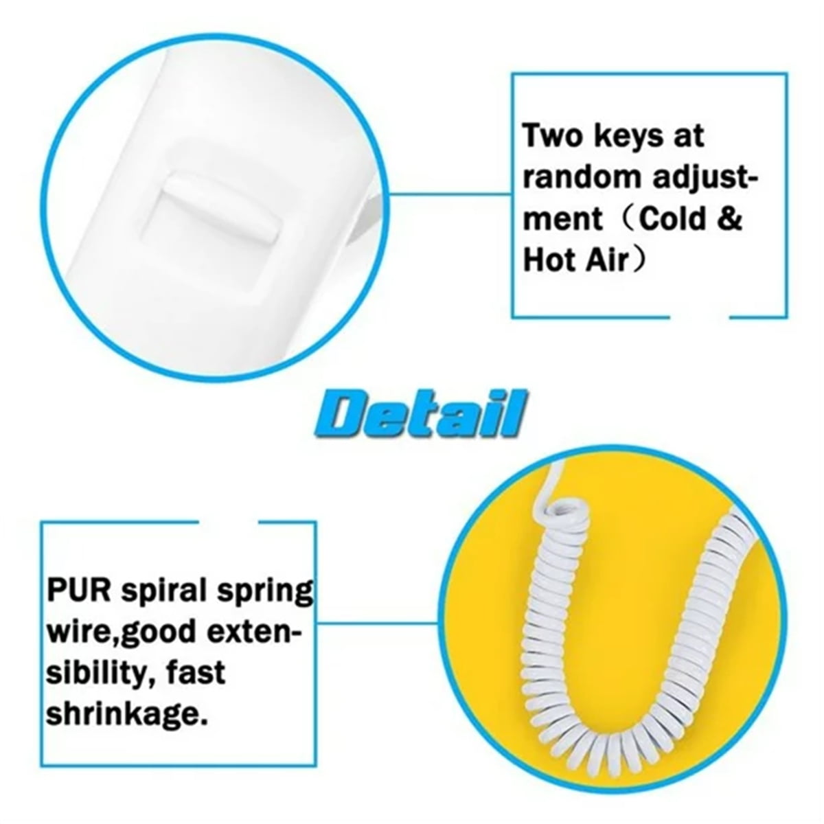 1200W Wall-Mounted Hair Dryer Hotel Negative Ion Blower Strong Wind Bathroom Toilet Homestay Hairdryer Household Drying Tools