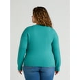 thumbnail image 4 of Terra & Sky Women’s Plus Size Double-Knit Twist Sweater, Sizes 0X-5X, 4 of 6