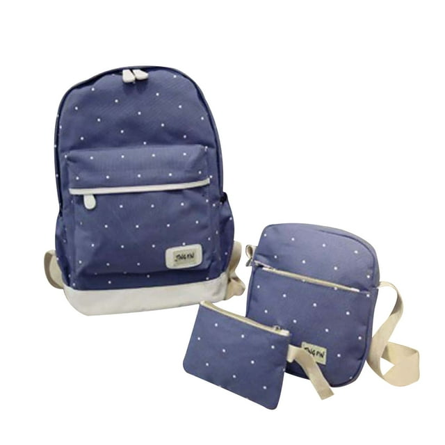 Clearance School Backpacks! 3Pcs/Sets Fashion Canvas Backpacks for Women, Travel Satchel Rucksack Backpacks for Middle School, Student Durable School Backpack for Teens, WRLo104BU