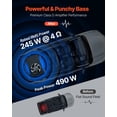 thumbnail image 3 of VEVOR Subwoofer Bass Package, 12 in, 245W RMS, Complete Car Audio Subwoofer and Amp Package, with Loaded Enclosure, Built-in Amplifier, and Wiring Kit, Slim Trapezoid , Compact for Car Audio Systems, 3 of 9