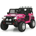 thumbnail image 1 of Costway 12V Kids Ride On Truck Remote Control Electric Car w/Lights&Music Pink, 1 of 10