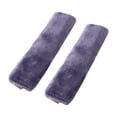 thumbnail image 1 of 2 fundas de felpa para arnés de seguridad de coche, correa para cinturón, almohadilla suave para hombro, color gris, 1 of 2
