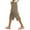 C-Khaki413, variant on DHFJKG Women's Wide Leg Capri Pants Solid Color Elastic Waist Loose Fit Side Button Functional Casual Crop Pants Comfort Trousers