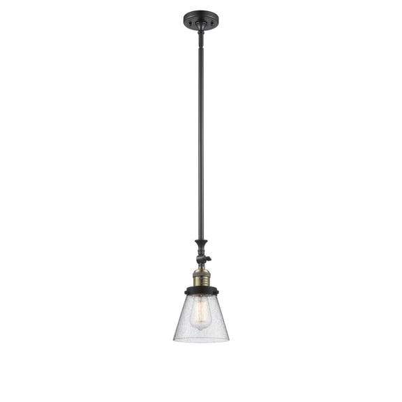Innovations 1-LT LED Small Cone 6" Mini Pendant - Black Antique Brass - 206-BAB-G64-LED
