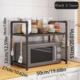 thumbnail image 1 of 1 Microwave Storage Rack, Space Saving Countertop Kitchen Utensil And Cutlery Storage Rack, Plastic Kitchen Accessory Rack, 1 of 6