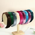 thumbnail image 7 of Unique Bargains Velvet Knotted Headbands Hairband for Women 1.2 Inch Wide Rose Red, 7 of 7
