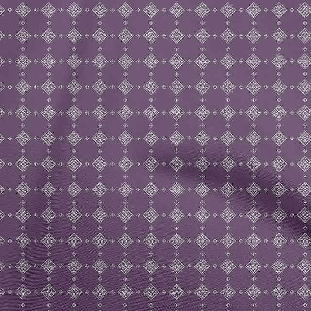 oneOone Tissu Polyester Spandex Violet Matériau de Robe Géométrique Tissu Imprimé Tissu au Mètre 56 Pouces de Large