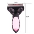 thumbnail image 2 of Dust Removal Metal Nit Head Stainless Pin Plastic Dog Massage Bath Brush Fur Cleaner Cat Hair Grooming Pet Cleaning Comb PINK, 2 of 7