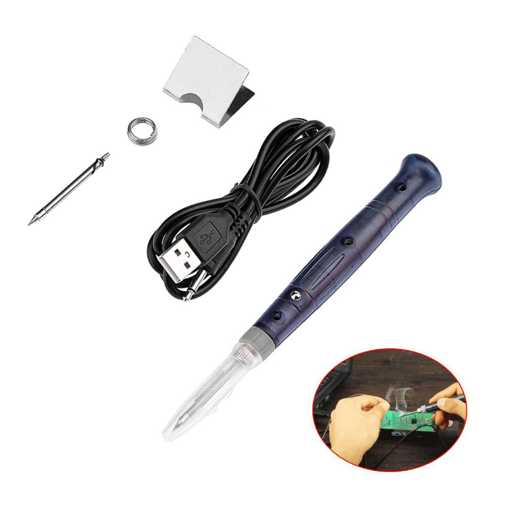 5V 8W Portable USB Electric Powered Soldering Iron Pen Tip Touch Switch Tool Kit 