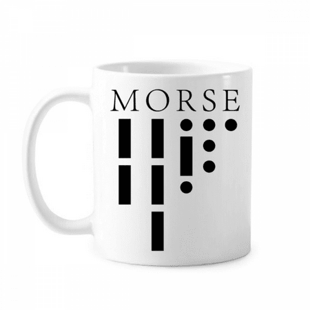 

Morse Code Point-Line Representation Mug Pottery Cerac Coffee Porcelain Cup Tableware