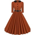 thumbnail image 5 of Vestido de fiesta informal estilo pin up para mujer, estilo retro, con mangas 3/4, estilo rockabilly vintage de los años 60 y 50, de los años 60 y 1950, 5 of 5