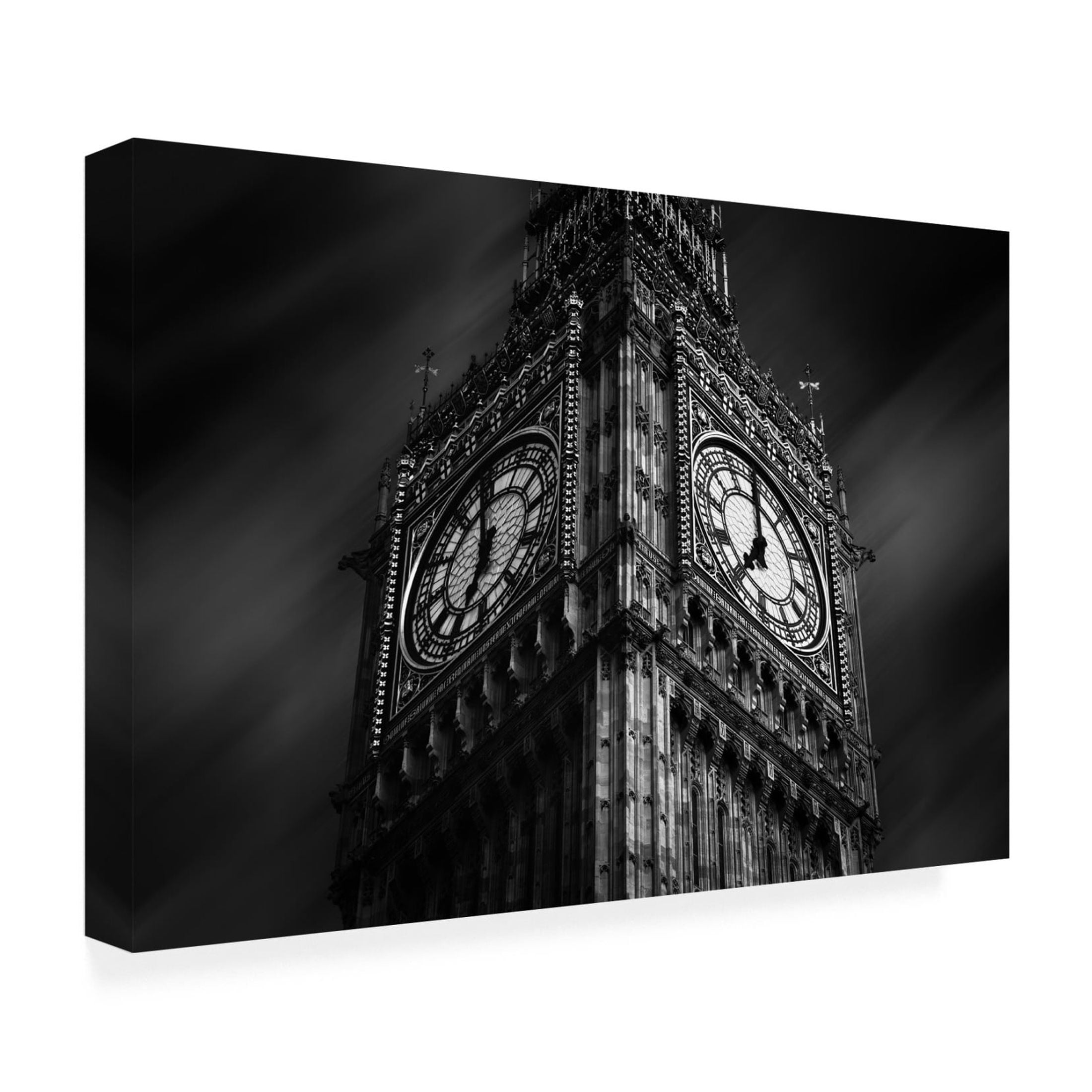 Canvas Wall Art - Nader El Assy 'Big Ben' Wall Art for Living Room, Bedroom, or Office Décor by Trademark Fine Art - 47 x 30 Inches