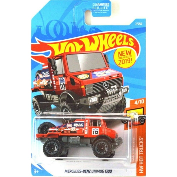 Maqueta de coche fundido a presión Hot Wheels Mercedes-Benz UNIMOG 2019
