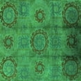 thumbnail image 1 of Ahgly Company Indoor Square Oriental Green Industrial Area Rugs, 6' Square, 1 of 4