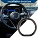 thumbnail image 3 of Cubierta de volante de cuero artificial PU Unique Bargains, protector de volante de coche de 14.96" en negro con patrón de fibra de carbono marrón oscuro, 3 of 6