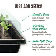 Jiffy 25 Cell Seed Starting Greenhouse with 42mm Peat Pellets w/SUPERThrive Sample