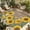 Brown Yellow, variant on Sunflowers Retro Outdoor Rug for Patio/Deck/Porch, Non-Slip Large Area Rug 5 x 7 Ft, Pastoral Floral Wooden Planks Farmhouse Indoor Outdoor Rugs Washable Area Rugs, Camping Rug Carpet Runner