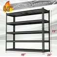 thumbnail image 4 of VDEVY 48" W Garage Shelving Unit Heavy Duty Storage Shelves 5-Tier Metal Shelves for Pantry Industrial Shelf, 4 of 10