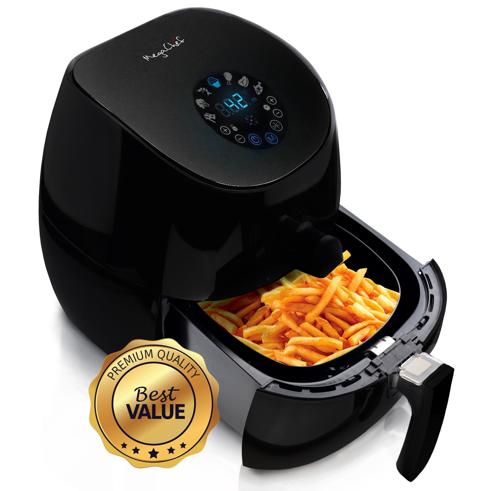 MegaChef 3.5 Quart Airfryer And Multicooker With 7 Preprogrammed
