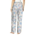 thumbnail image 3 of Uemuo Orchids Flowers Pattern Women's Wide Leg Palazzo Lounge Pants with Pockets Light Weight Loose Comfy Casual Pajama Pants-X-Large, 3 of 9