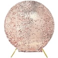 thumbnail image 6 of Efavormart 7.5ft Blush/Rose Gold Big Payette Sparkle Sequin Round Wedding Arch Cover, Shiny Shimmer Backdrop Stand Cover - 2-Sided Custom Fit, 6 of 10