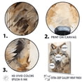 thumbnail image 3 of Designart "Beige Wolf'S Minimal Expression II" Animals Wolf Floater Framed Wall Decor, 3 of 5