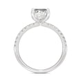 thumbnail image 3 of Charles & Colvard 14K White Gold Moissanite 9x7mm Emerald Engagement Ring-Size 5 2.76cttw DEW, 3 of 9